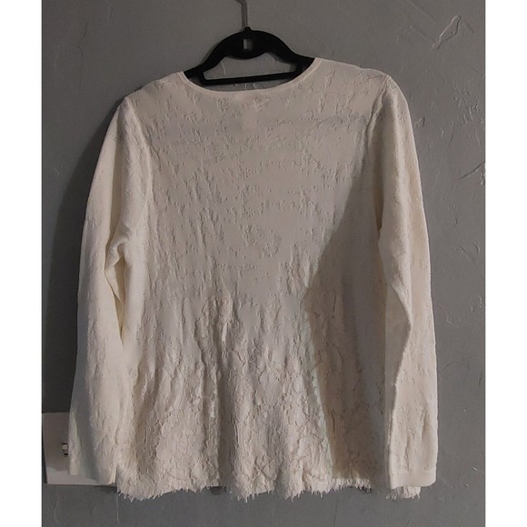 Chico's  Tops Blouse Sweater, Crochet, Cotton, Nilon, Rayón. Pretty, Spandex. - Picture 3 of 9